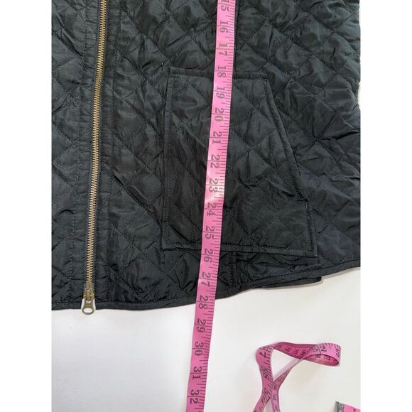 J. Jill Heritage Quilted Vest Black Full Zip Lightweight Classic Casual Size XL - Picture 10 of 13